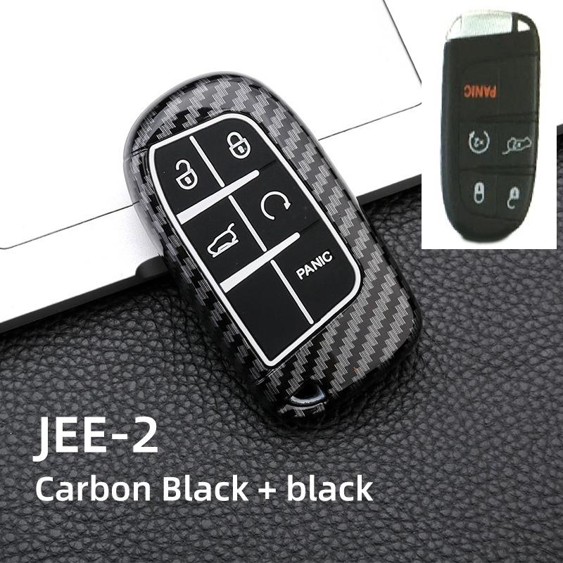 

Abs Carbon Car Key Cover Case Fob For Jeep Renegade Compass Grand Cherokee For Chrysler 300C Wrangler Dodge Car Accessaries