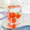 Transparent Acrylic Ornament Rectangular Oil Flowing Sand Ornament Fruit Sand Ornament  Home Decor