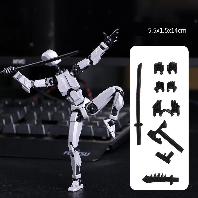 13 bewegliche Actionfiguren mit Gelenken, Gestaltwandler-Roboter, 3D-gedruckte Schaufensterpuppe, Charakter zum Zusammenbauen, Spielzeug für Eltern und Kinder, Spiel, Geschenke für Kinder, Druckentlastungsspielzeug