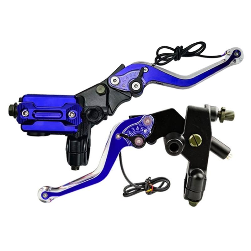 

Motorcycle Clutch Brake Lever With Integrated LED Turn Signal Aluminum Alloy Construction For Enhanced Safety And Style синій