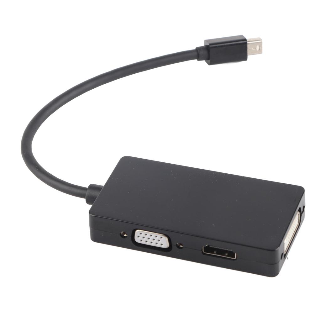 Mini Displayport Adapter 60Hz 2.25Gbp VGA HD DVI Output Copper ABS Mini DP Adapter for Laptop TV Monitor Black