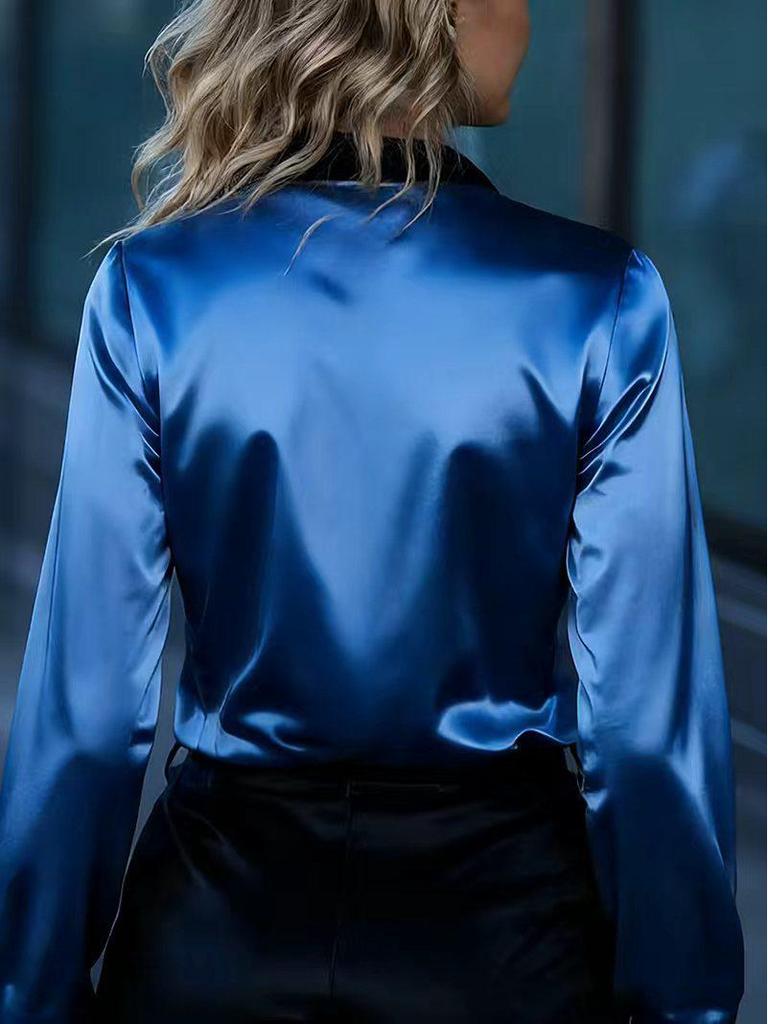 2026 Spring Women's European & American Soft Silk Long-Sleeved Shirt - New Exclusive Top