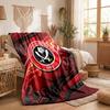 Sheffield United Football Print Flannel Blanket Soft Warm Sofa Bed Throw Blanket For Home Office Bedroom