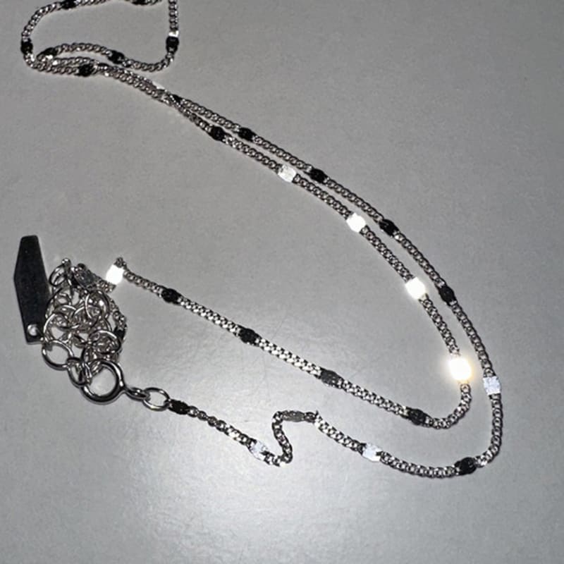 

mosxe [925silver] Flat point necklace silver