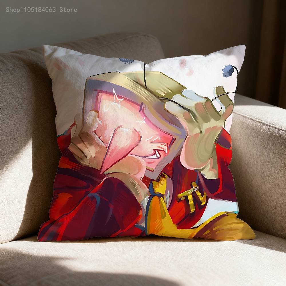 D-Deltarune Tenna Pillow Case Print Polyester Fiber 40X40 Cm Home Sofa Throw Cushion Cover Decoration