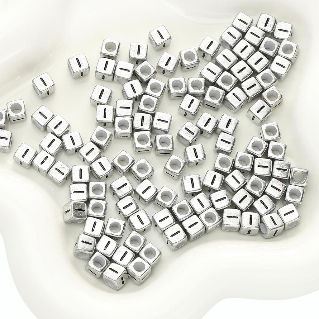 Mărgele Handmade Mărgele Acrilice Alfabet Mărgele Pătrate Mărgele Plate Mărgele Rotunde Handmade DIY Accesorii Bijuterii Mărgele Distanțiere Brățară Mărgele Înșirate Manual