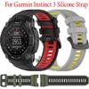 Dvoubarevný silikonový řemínek Pro Garmin Instinct 3 50mm 45mm Oficiální pohodlný náramek Pro Garmin Instinct 3 45mm 50mm pásek