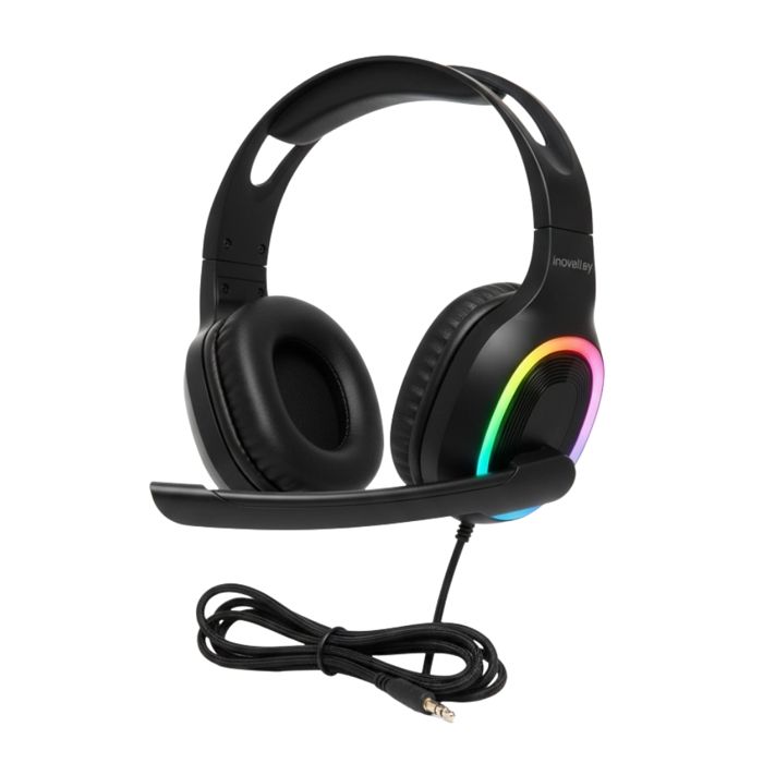 Casque Gaming - SHOP-STORY - LUMICASQ - LED Multicolores - Micro Flexible - 40mm Stéréo