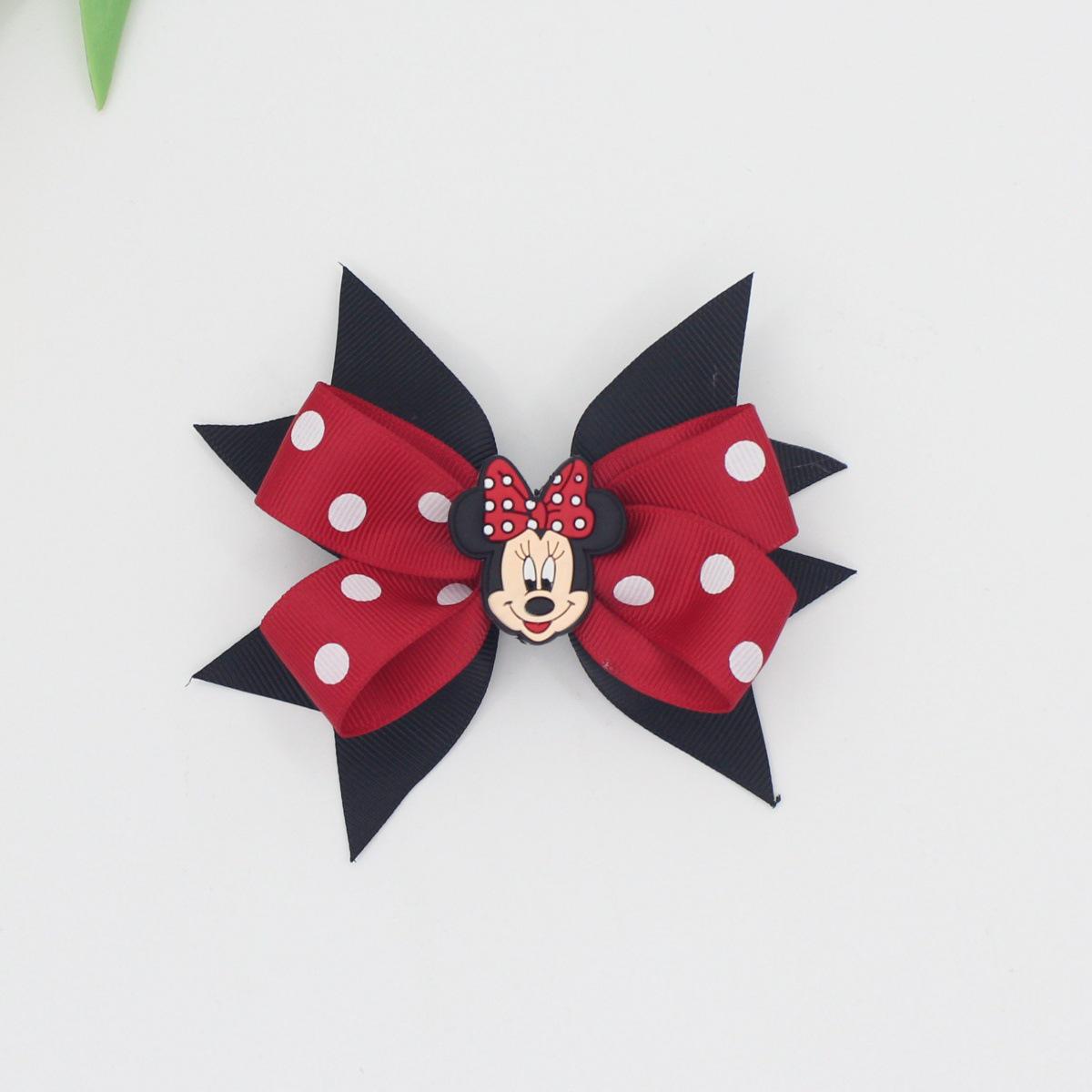 Ribbed Polka Dot Mickey Hair Clip - New Style Princess Hair Accessory
