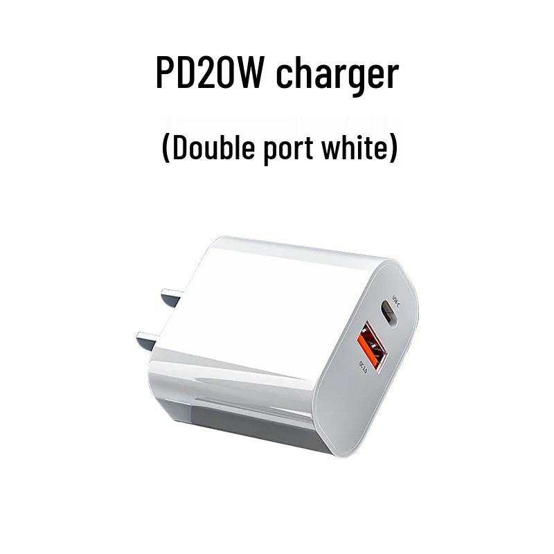 PD20W Dual Port A+C Charger for iPhone 16/15/14 - Super Fast Charging, 3C Certified