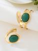 European & American Statement Earrings and Bracelet Set: Trendy Irregular Circles - Women's Fashion Jewelry, Perfect for Vacation.