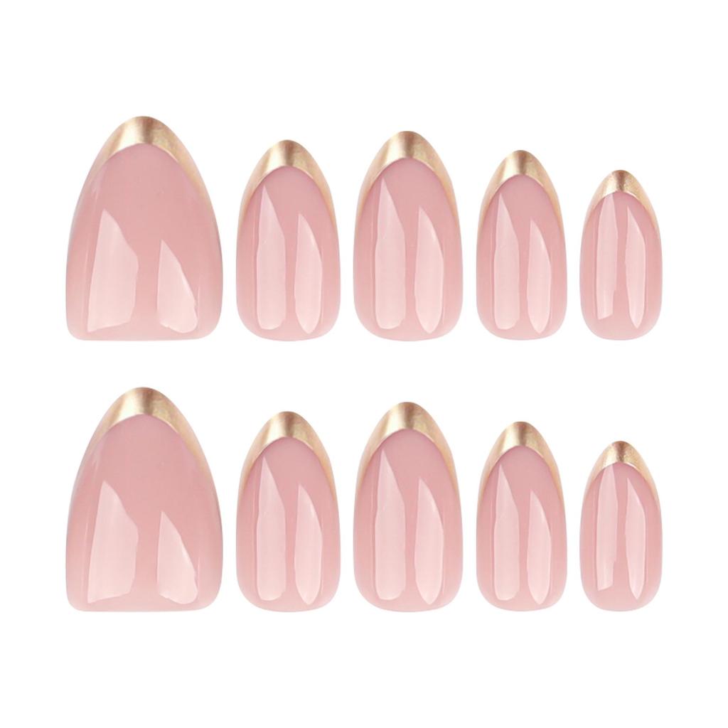 Stylish Almond Press-on Nails: Reusable, Removable Fashion for Europe & America