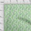oneOone Georgette Viscose Light Green Fabric Florals Fabric For Sewing Printed Craft Fabric By The Yard 42 Inch