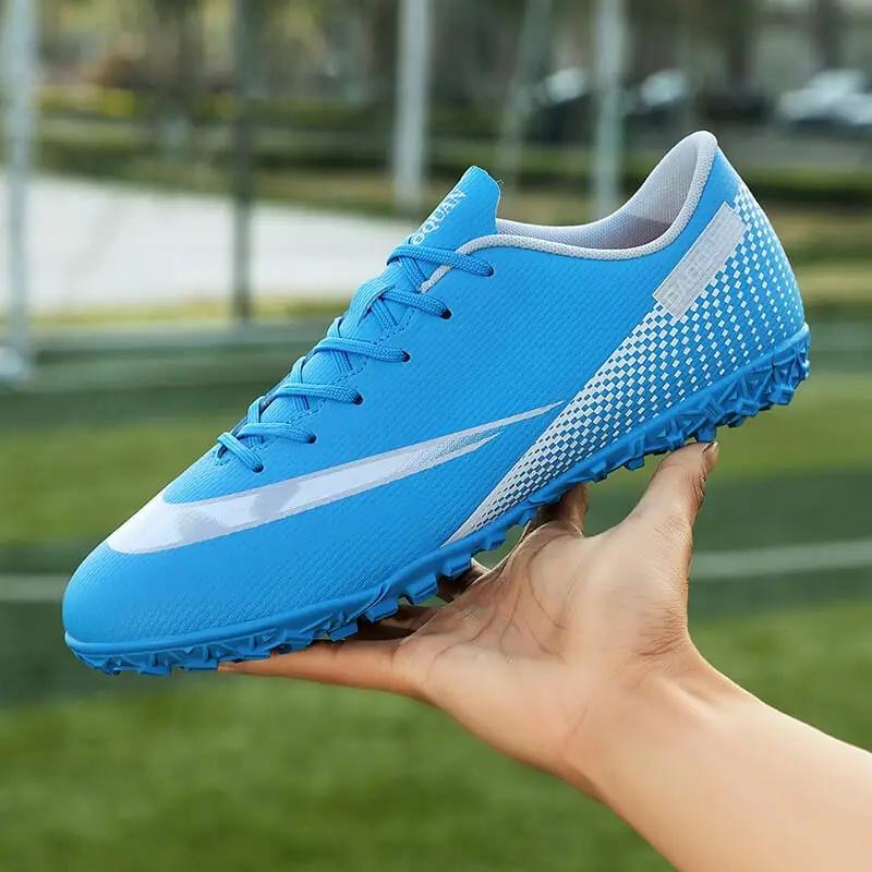 Plus Size Football Shoes Men's High Top Youth Student Competition Training Shoes Artificial Turf Long Spike Basketball Shoes