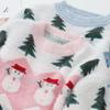 Female Large Size Vintage Loose Print Sweaters Women's Autumn and Winter Sweet Style Knitted Pullover Tops