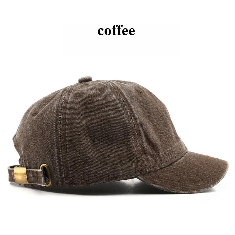 Short-brimmed Baseball Hat Men's Solid Color Washed Old Retro Versatile Street Trend Soft Top Cap Stylish Retro-inspired Cap
