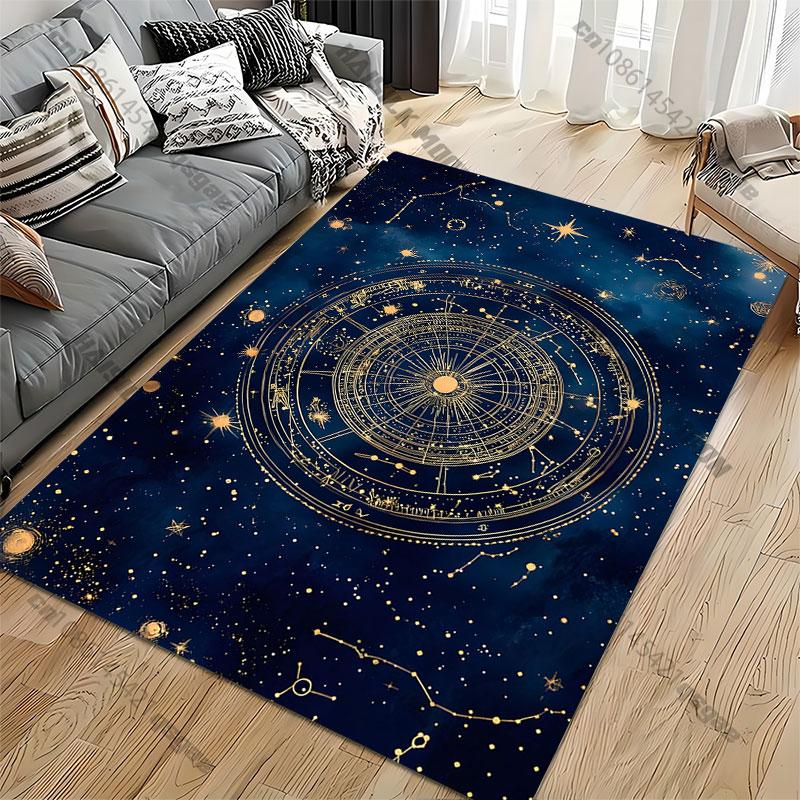 Celestial map cosmic starry universe carpet Yoga living room room decor children's crawling mat doormat area rug games mat