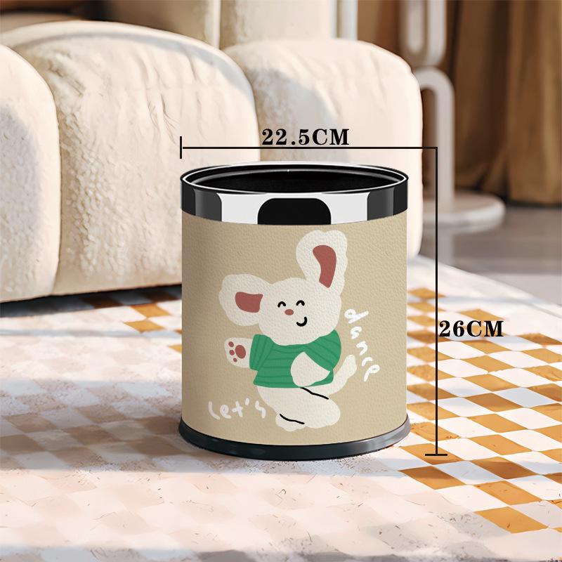 

Мультяшное двухслойное мусорное ведро: Вместительная, милая корзина для макулатуры с прижимным кольцом для гостиной. 26x22.5 cm
