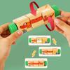 Wooden 3D Cartoon Animal & Fruit Puzzle Blocks for Toddlers – Rotating Educational Board
