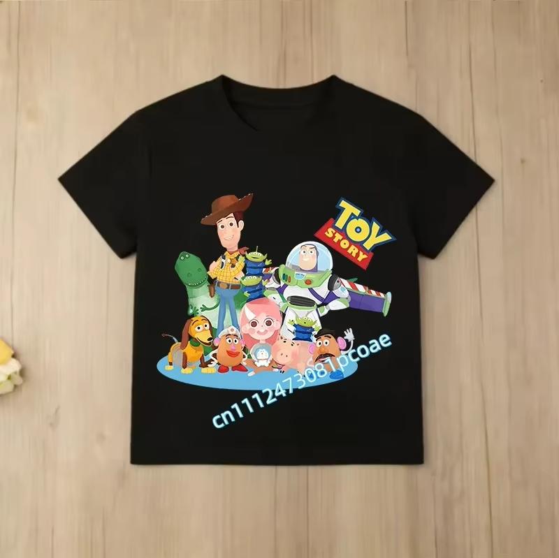 Cotton short-sleeved children's toy cartoon print boys'sports shirt for ages 1-12, casual top summer T-shirt with cartoon design