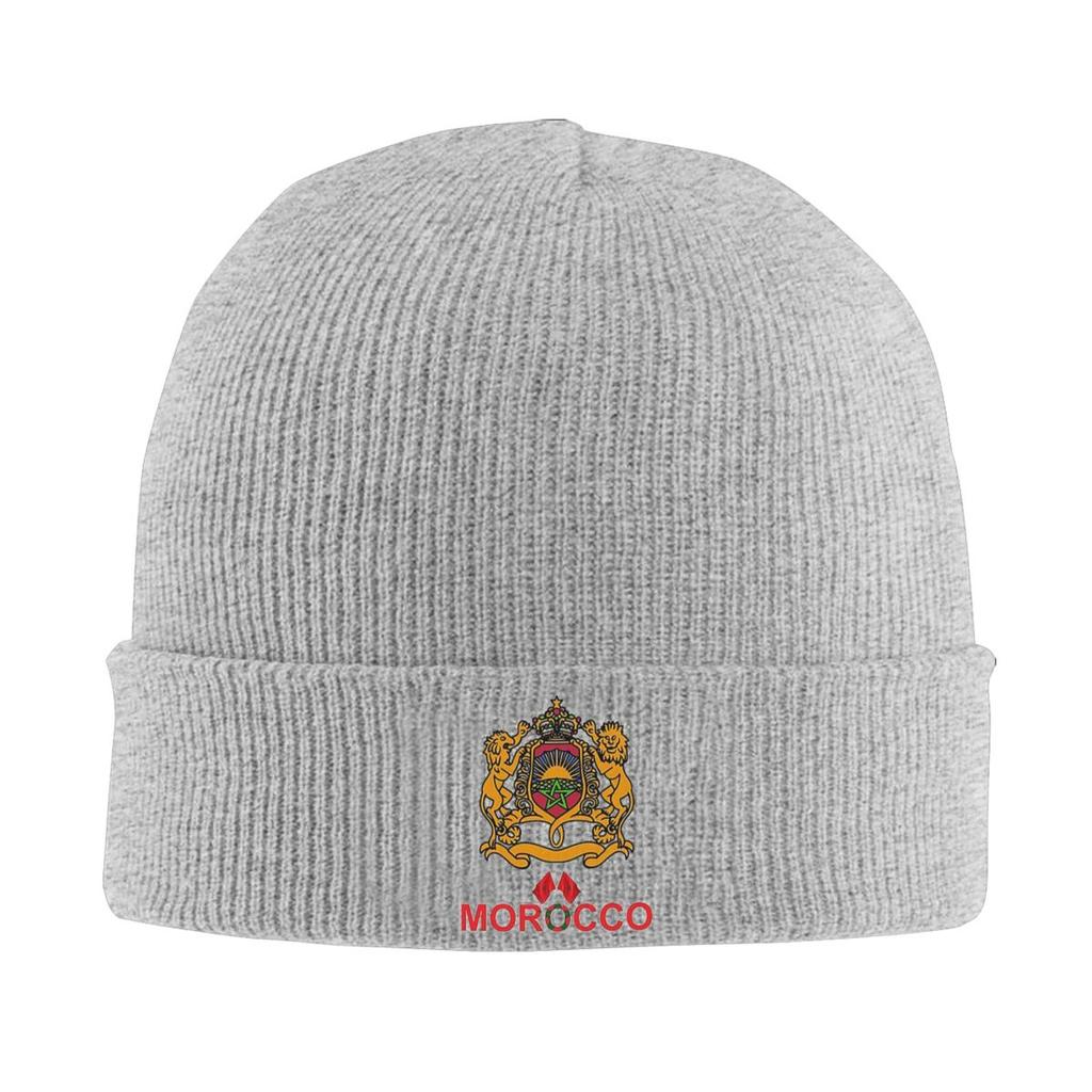 Marokko Flagge Warme Strickmütze Hip Hop Beanie Hut Herbst Winter Outdoor Mützen Hüte für Männer Frauen Erwachsene