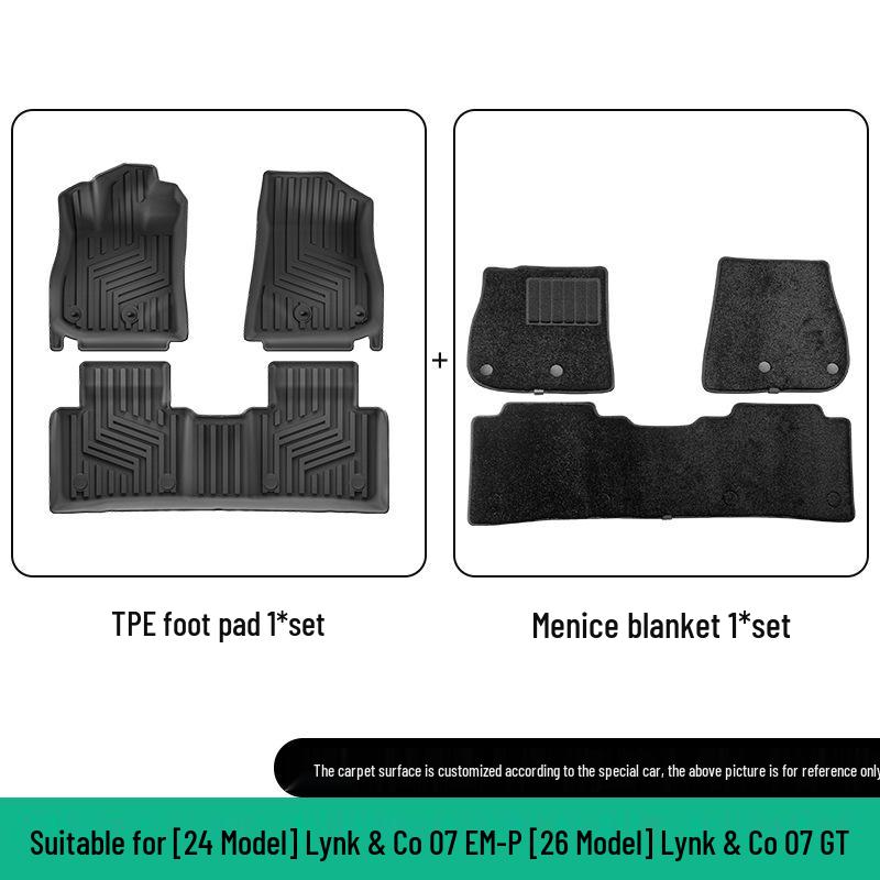 TPE Waterproof Wear-Resistant Floor and Trunk Mats for 2024 Lynk & Co 07 EM-P
