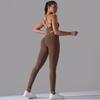 Nessaj Seamless Yoga Set Women Sports Outfit 2 Pieces Fitness Bra High Waist Leggings Running Workout Tracksuit