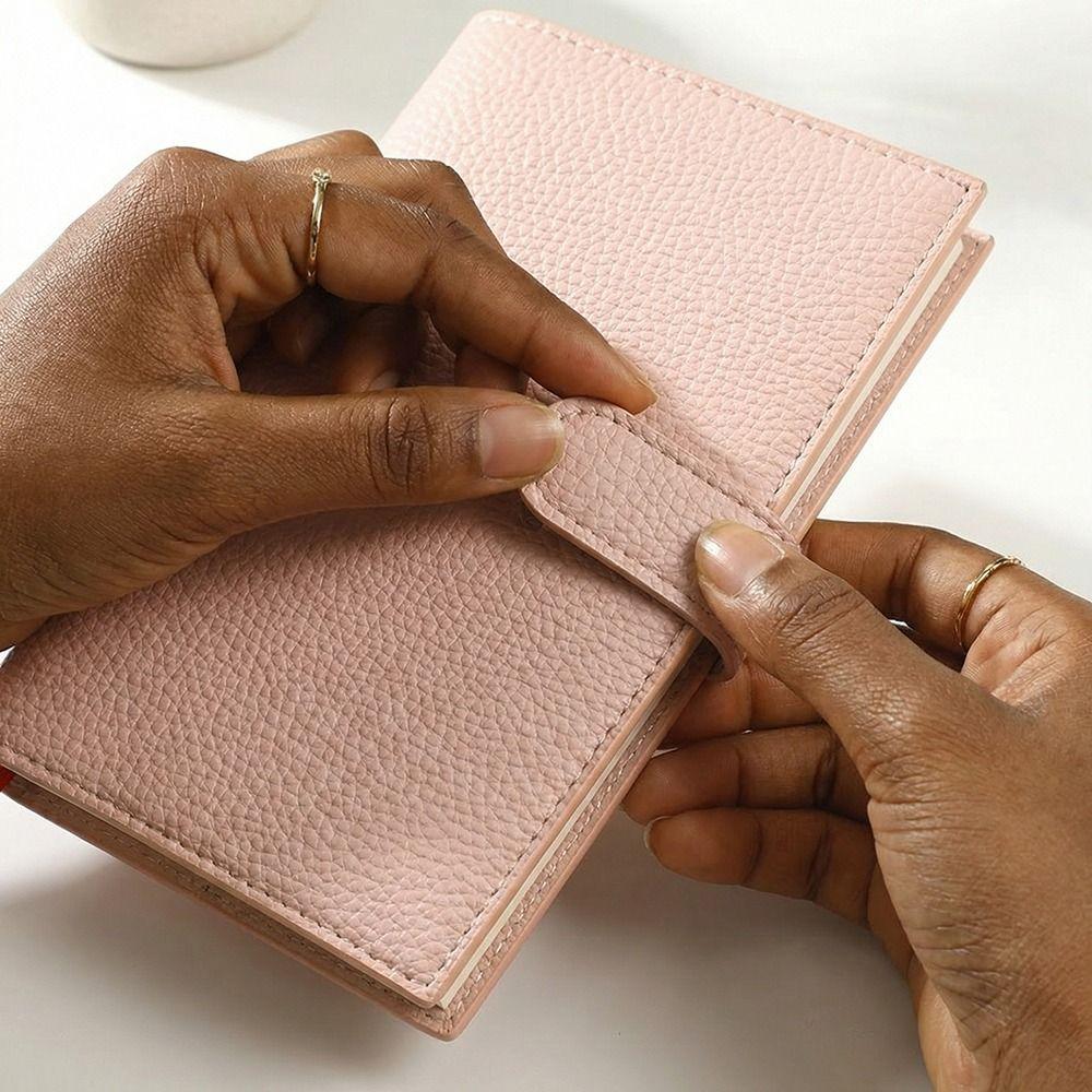 Litchi Leather Portable Notebook Thickened Business Meeting Record Book Work Notepad  Office