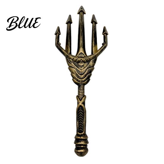 Film Inspired Spear Five-tined Costume Five-pronged Lightweight Toy Halloween Cosplay Handheld Plastic Prop Fork Weapon Props for Party Stage
