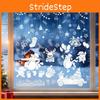 Pvc Christmas Static Cling Window Stickers With Snowman For Display Festive