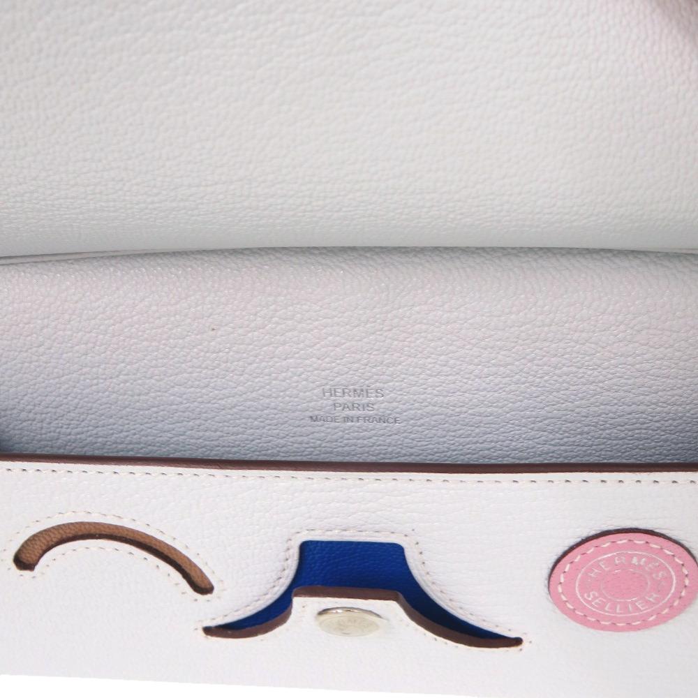 Used AUTHENTIC HERMES In the Loop Wink Glasses Case Blue Brum Blue Hydra