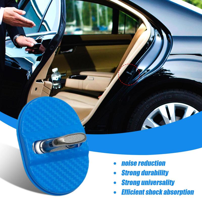 Door Latch Cover For Cars Noise Reducing Door Lock Cover 4 PCS Door Latch Cover Shock Absorbing Door Lock Protector Car Door