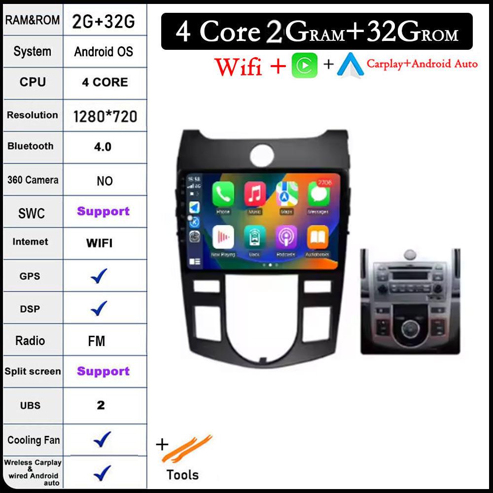 

Для KIA Forte Cerato 2008 2009 2010-2012 Android 14 сенсорный экран автомобильный радиоприемник мультимедийный плеер GPS навигация DSP 4G+WIFI