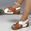 New Women's Colorblocking Sandals Thick Bottom Heightened Comfortable Lightweight Cool Slip Shockproof Wearable Casual Arch Support Slippers