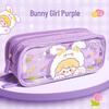 Capybara Girl Large Capacity Double-Layer Pencil Case with Double-Opening Window - Stylish & Unique.