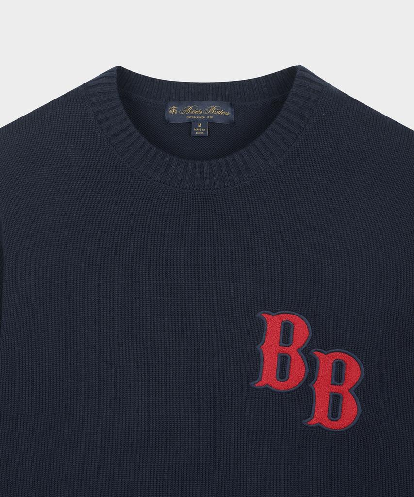BROOKS BROTHERS [Heritage] Lettering Pullover Sweater (Navy) (Bbwrmhg151)