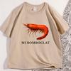 Mi Bomboclat Shrimp T Shirts Retro  Short Sleeve Funny Fish Tee Fisher Silly  Cotton Short Sleeve Round Neck Tshirts