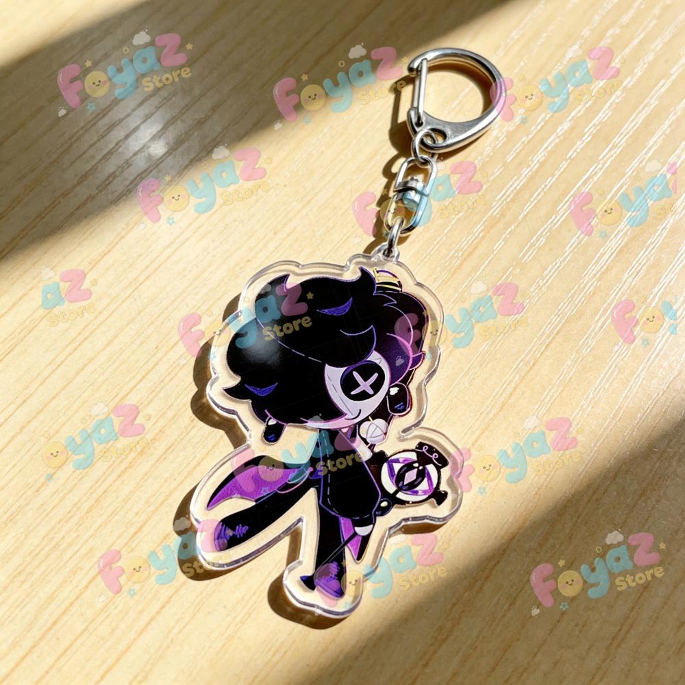 

Cookie Run Keychains Candy Apple Cookie and Black Sapphire Cookie Accessories Bag Movie Keyrings Jewelry Game Fans Gifts