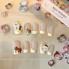 10Pcs/Bag 3D Cartoon Hello Kitty Nail Charms Mixed Resin Kitty Cat With Bowknot Nail Art Decoration Kawaii Glittery Kt Nail Part