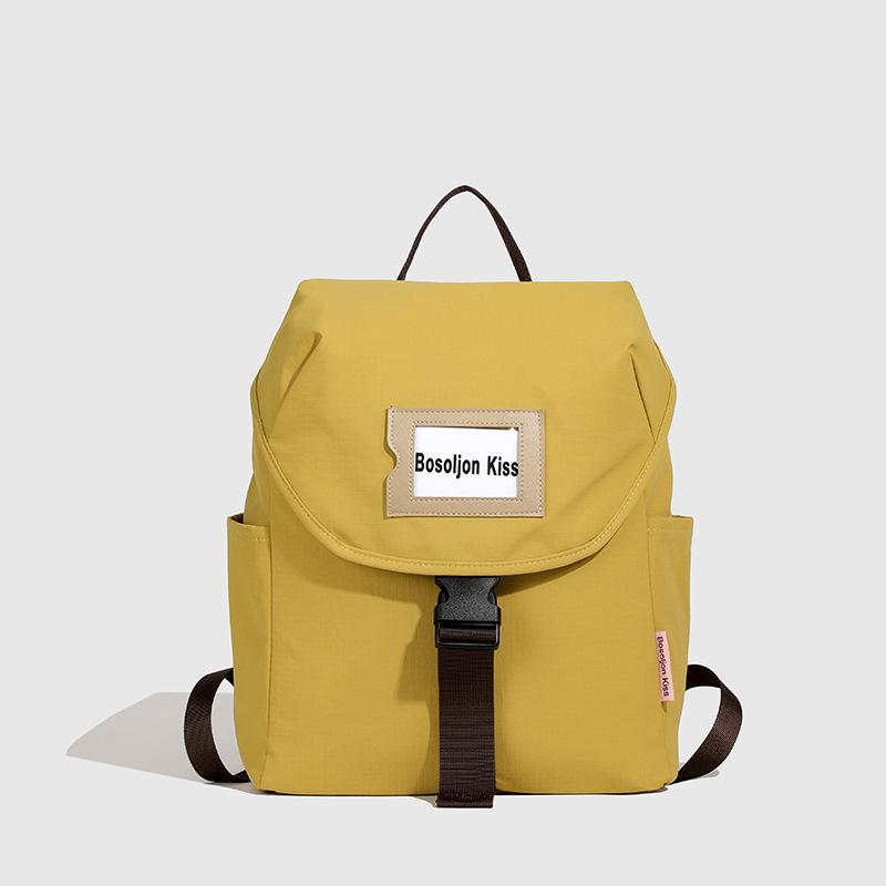 Backpack for Men and Women Lightweight Versatile Large Capacity Student Schoolbag Solid Color Casual Travel Backpack