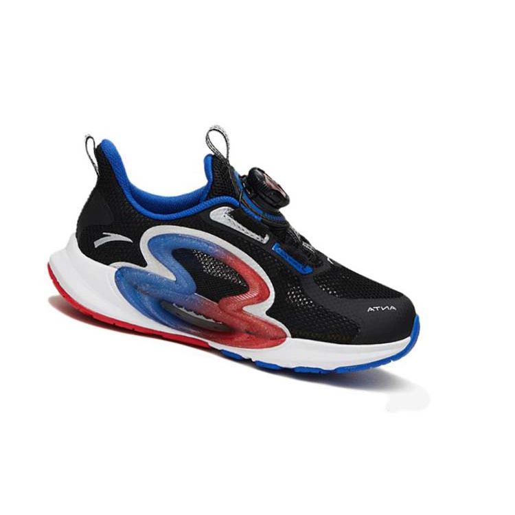 Anta Kids Monthly Anti-Slip Anti-Kick Shock Absorbing Low-Top Running Shoes Kids sneaker Black Red Blue 312329909-8