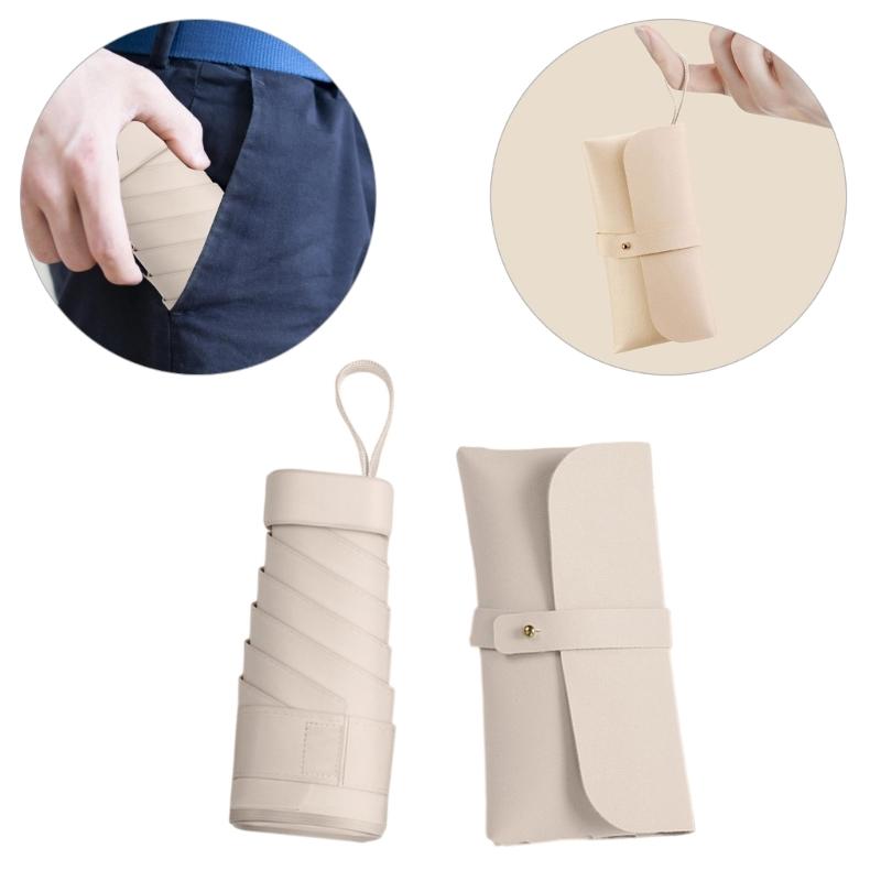 Pocket Umbrella Durability Iron Fiber Constructions UV Sun Umbrella Rain Umbrellas for Outdoor Activities and Commuting