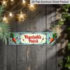 2D Flat 1pc, [Vintage Metal Sign] Rustic Metal "VEGETABLE PATCH" Sign | Vintage Garden Design Wall Art for Home, Kitchen, or Garage Decor (15.74 X