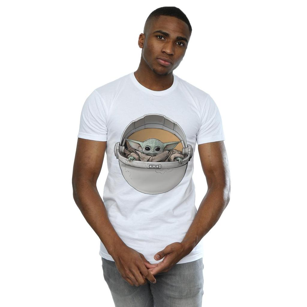 Star Wars Mens The Mandalorian The Child Basket T-Shirt