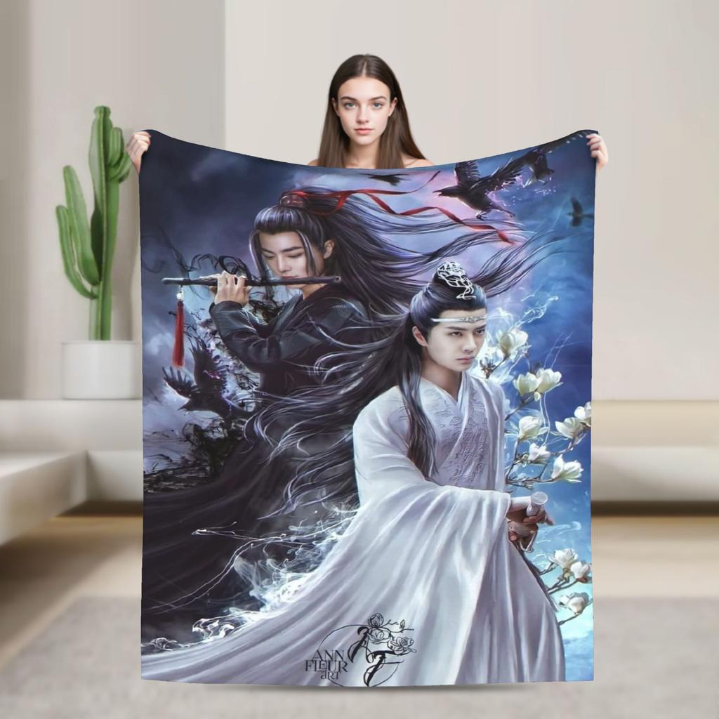 W-Wang Yibo Plush Blanket Children Flannel Throw Blanket For Couch Chair Warm Soft Customized Quality Bedspread Birthday Present