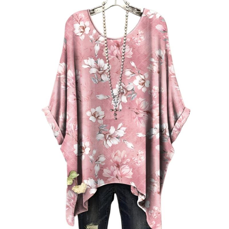 Bohemian Floral Graphic Vintage Women's Bohemian Floral 3D Print T-Shirt Short Sleeve Round Neck Casual Vibrant