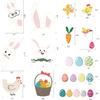 8 Sheets Easter Window Clings, Easter Window Stickers Decorations Spring Window Clings Decal