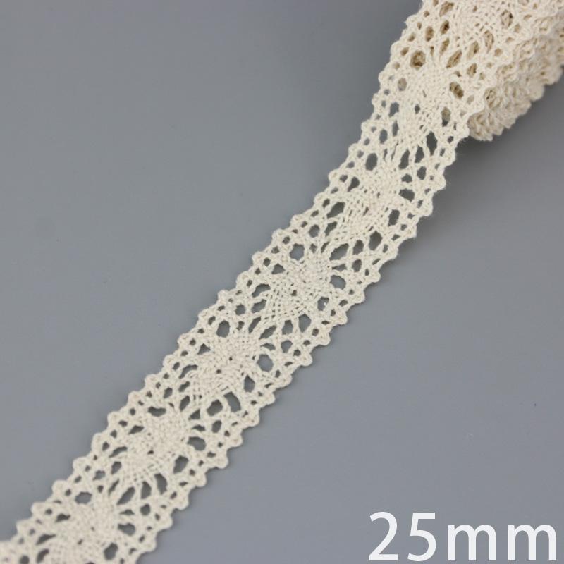 (10 pizzi misti) Nastro di Pizzo di Cotone Beige Fai da Te Fatto a Mano Festa di Matrimonio Artigianato Confezione Regalo Patchwork Pizzo all'Uncinetto