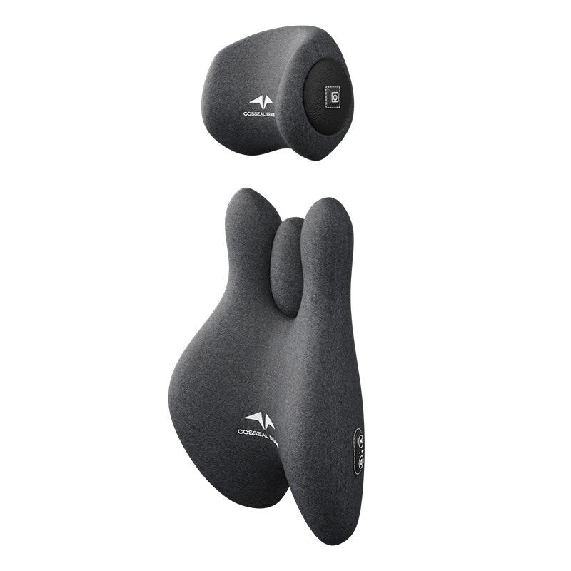 Universal Massage Hot Compress Car Seat Headrest & Lumbar Support Sets Protection Neck Cushion Seat Headrest Car Seat Cushion