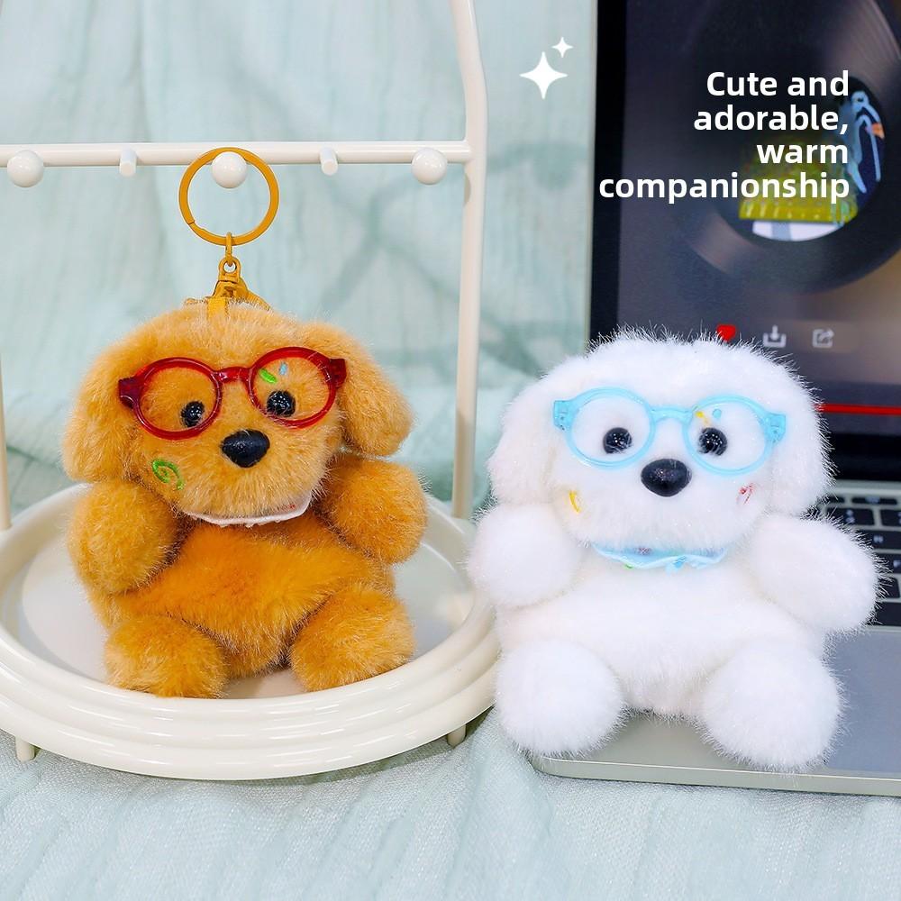 Soft Polyester Dog Plush Doll Keyring For Kids And Collectors